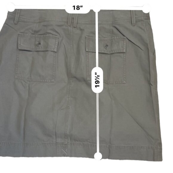 LOFT Olive Green Khaki Cotton Casual‎ Cargo Skirt NWT Size 16 - Picture 4 of 7